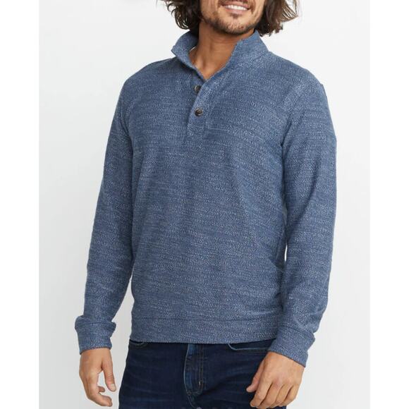 Marine Layer Light Blue Heather Clayton Pullover Large - Picture 1 of 8